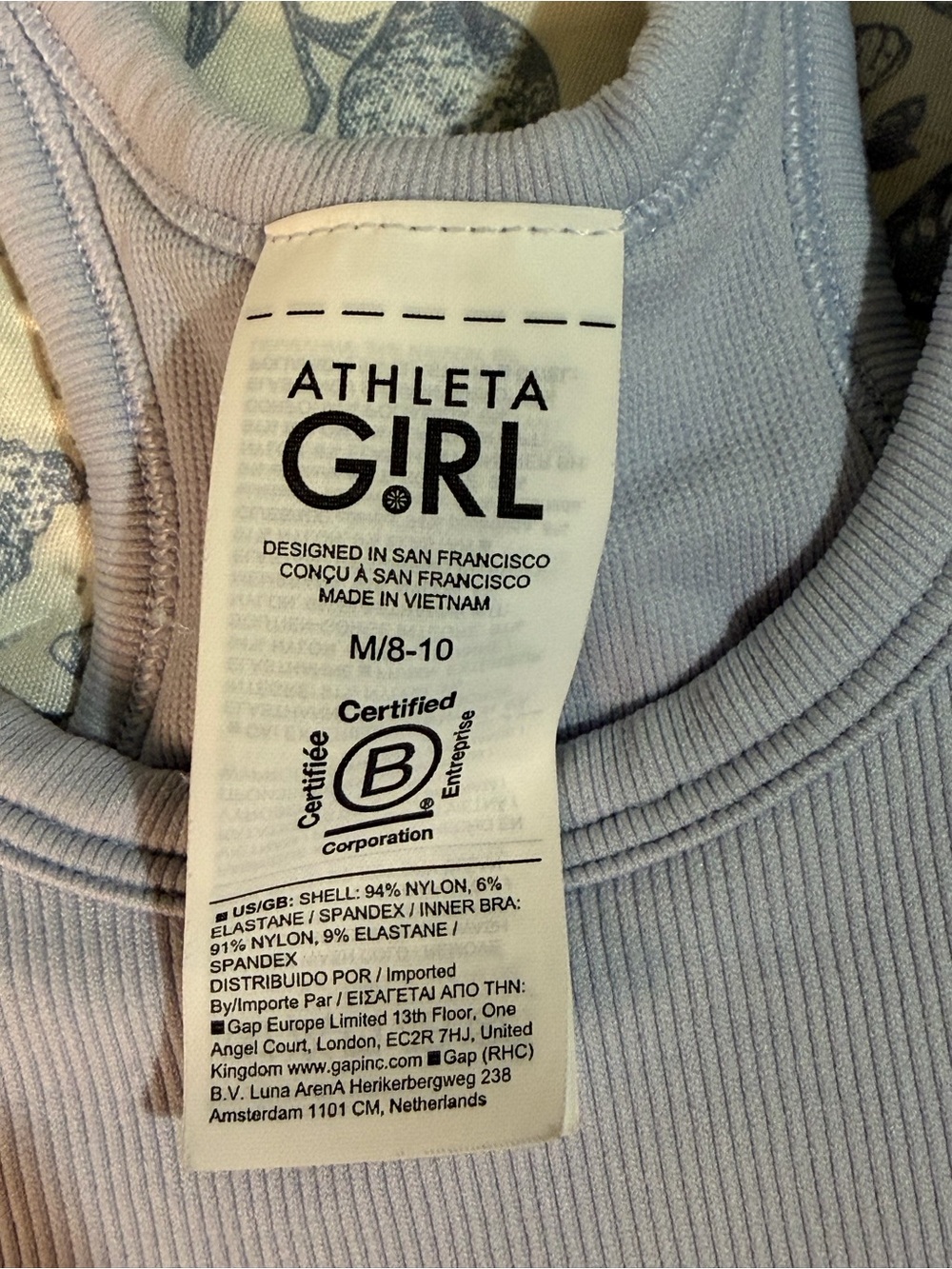 💜Athleta Girls Blue Ribbed Racerback Tank - Picture 6 of 6